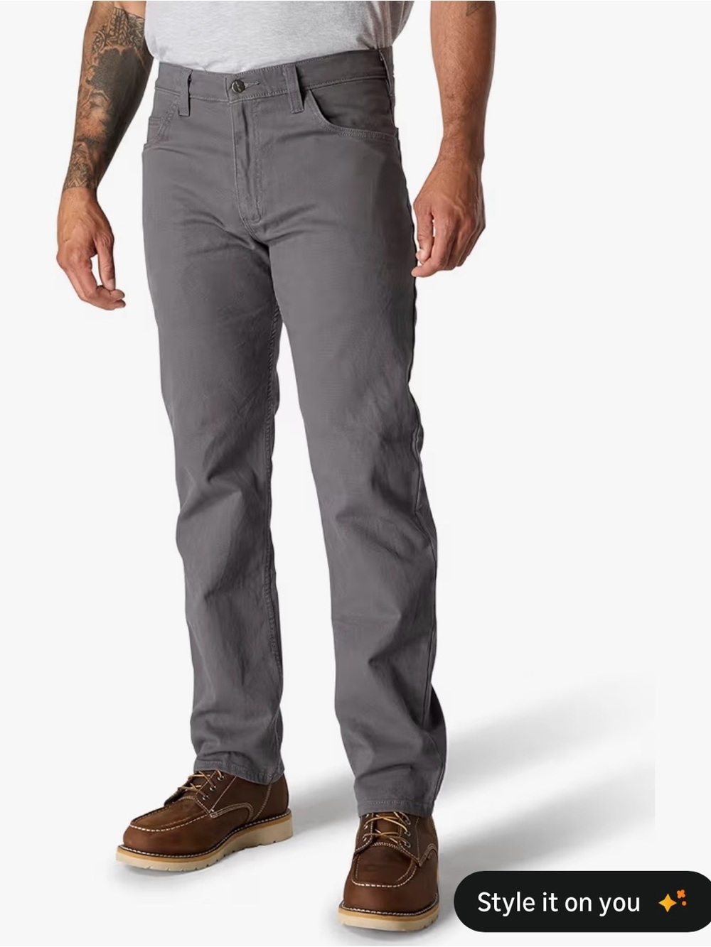 Carhartt Men's Relaxed Straight Rigby Pant in Gray 36x30